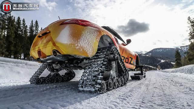跑车居然可以这样玩？日产370Zki改履带 雪橇