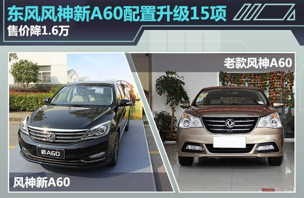 东风风神新A60配置升级15项 售价降1.6万