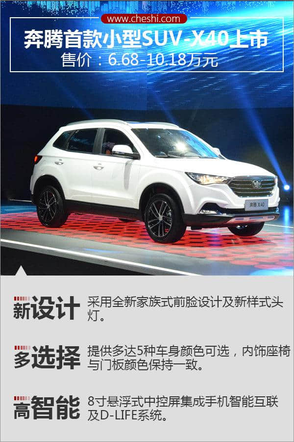 奔腾小型SUV-X40上市 售6.68-10.18万元