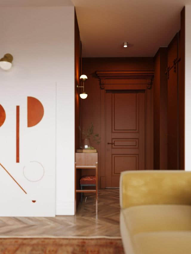 位于乌克兰的两套住宅，采用暖色调的室内设计使房间变得温暖舒适