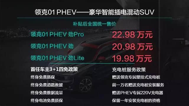 斯威G01公布预售价；领克01 PHEV正式开卖