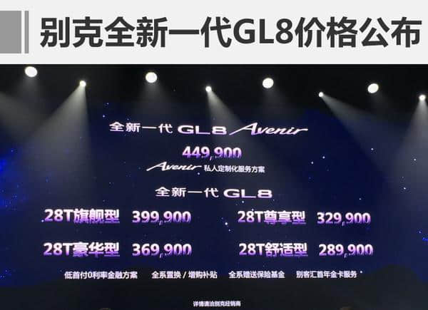 别克全新GL8正式上市 售价28.99-44.99万