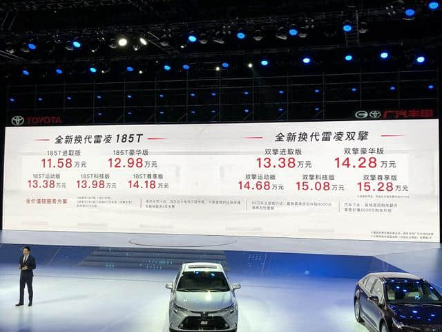 TNGA架构加持 广汽丰田全新换代雷凌上市 售价11.58万-15.28万元