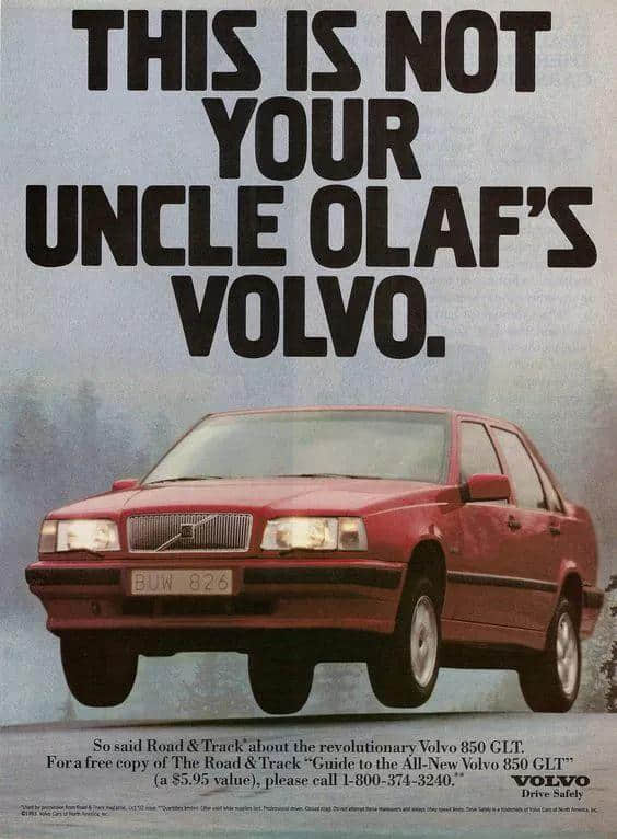 一个叫Volvo的品牌决定去赛车
