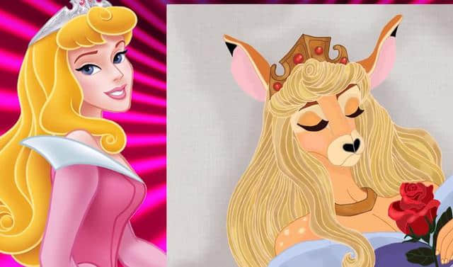 当迪士尼公主变成动物，仙蒂变成猫娘，你看得出花木兰是什么吗？