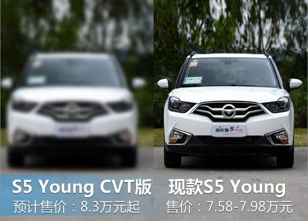 海马S5 Young增自动挡 预计8.3万元起售