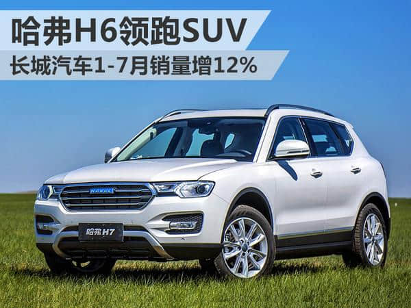 长城汽车1-7月销量增12% 哈弗H6领跑SUV
