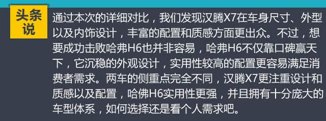 新晋强者还是老骥伏枥，汉腾X7对比哈弗H6